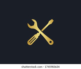 a logo of the wrench and Screwdriver