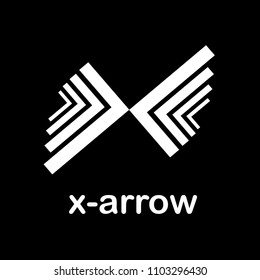 Logo X Arrow, Vector Wings