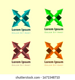 Logo for X logo design template. Creative and simple vector logo icon for toys of the others company business