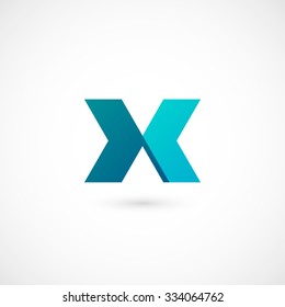 Logo X letter. Isolated on white background. Vector illustration, eps 10.