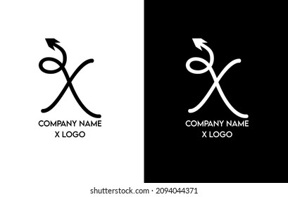 Logo X letter, simple X logo