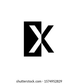 logo X simple vector modern font