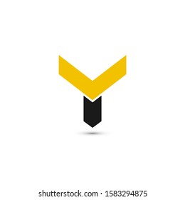 Logo Y letter. Isolated on white background. Vector illustration, eps 10.
