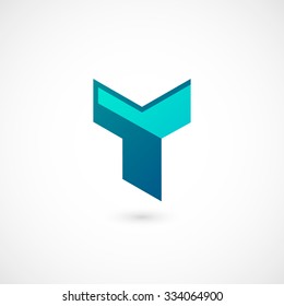 Logo Y letter. Isolated on white background. Vector illustration, eps 10.