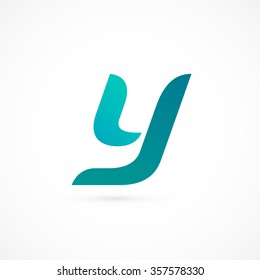 Logo y letter. Isolated on white background. Vector illustration, eps 10.