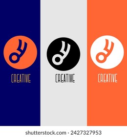 Logo y unique design circle identity monogram abstract colorful creative elegant icon vector template