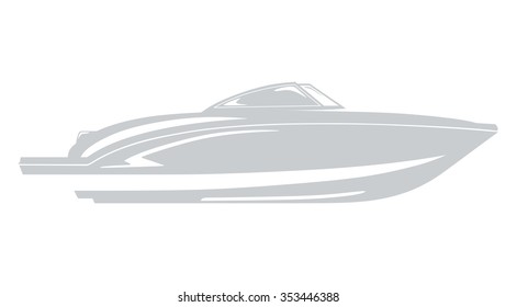 Logo yacht club in the form of a boat