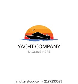 Logo for yacht company with white isolated background.