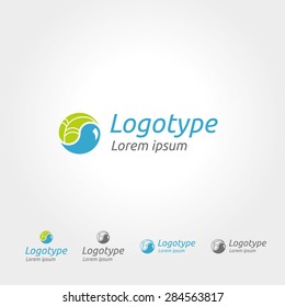 Logo yin yang, nature logotype