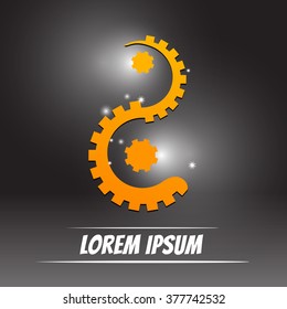 Logo yin yang style with engineering concept. create by vector file