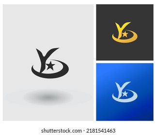 Logo YO letter shape monogram design, vector template