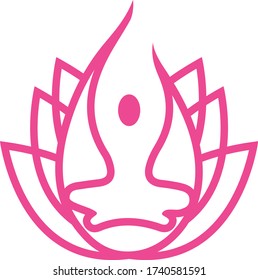 logo yoga. abstract image of a person sitting in lotus position
