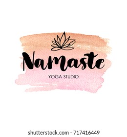 Logo Yoga Studio Meditation Class Lettering Stock Vector (Royalty Free ...