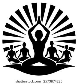 logo for yoga studio vector illustration