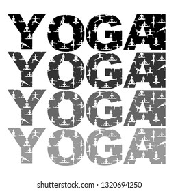 Logo yoga vector illustration on white background