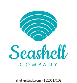 Logo for you company. Object for your logo / card / flyer.  Vector illustration with seashell. 