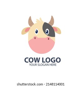 Logo for your business with cute cow character