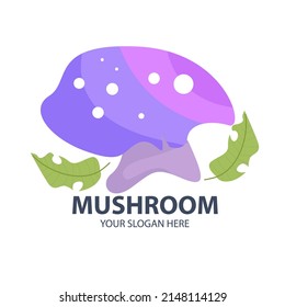 Logo for your business with cute mushroom character