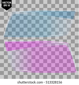 Logo for your business logo on the glass transparent background