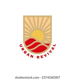 logo for your cafe brand and relaxing place with a sunset touch