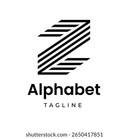 logo z Minimalist and modern alphabet letter logo in line art style. Suitable for personal branding, creative studios, fashion labels, tech startups, or elegant brand identity