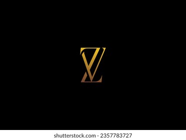 Logo Z V oder V Z, Logo-Typografie elegant, modern und minimalistisch, editierbar