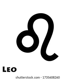 Logo of the zodiac sign Leo in a vector on a white background.