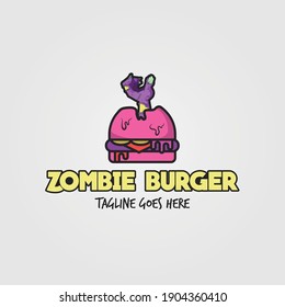 Logo Zombie Burger Template Design