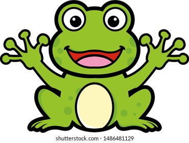 logo.frog characters minimalist, modern, illustrated, look clear, creative, professional.