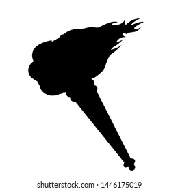 logo/icon torch in black silhouette vector design