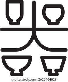 Logoiras of the vessel (Japanese kanji means vessel)Black and White