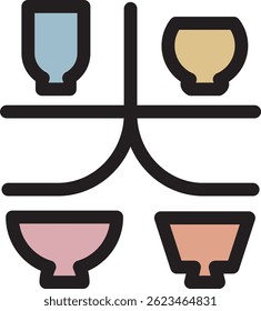 Logoiras of the vessel (Japanese kanji means vessel)Color