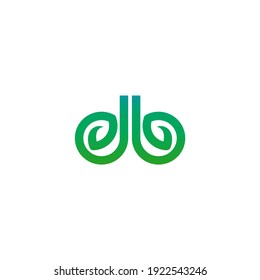 logoletter D LEAF. Emblemas abstractos, conceptos de diseño, logotipos, elementos de logotipo