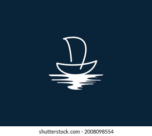 The logomark is an abstract Sail Boat 