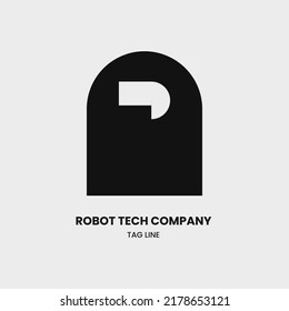 Logomark Technology.  Symbol Tech Startup. Pictorial Cyborg Robot Icons For Company Logos Design Vector EPS 10