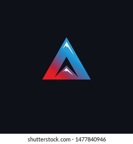 A Logomark Triangle Mountain Logo Template Minimalist