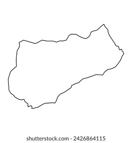 Logone Occidental Region map, administrative division of Chad. Vector illustration.