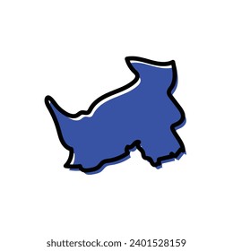 Logone Oriental region of Chad vector map illustration.