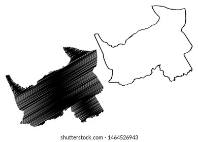 Logone Oriental Region (Regions of Chad, Republic of Chad) map vector illustration, scribble sketch Logone Oriental map
