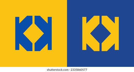 Icono Logoo K amarillo sencillo