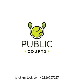 Logos for businesses in the field of tennis, court rentals and everything related to tennis balls