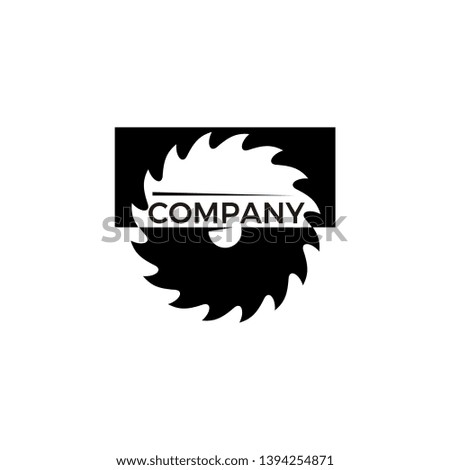 logos for carpentry with saw images and negative space concepts