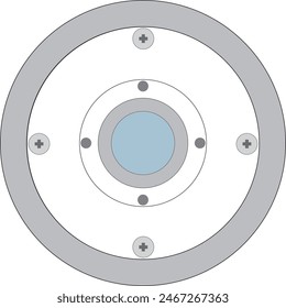 Logos of circle with grey color