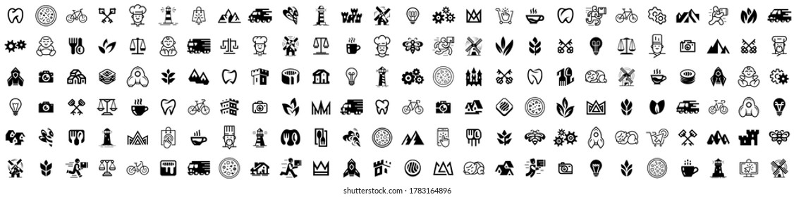 Colección de logotipos. Conjunto de logotipos abstractos. Diseño de iconos. Elementos de plantilla