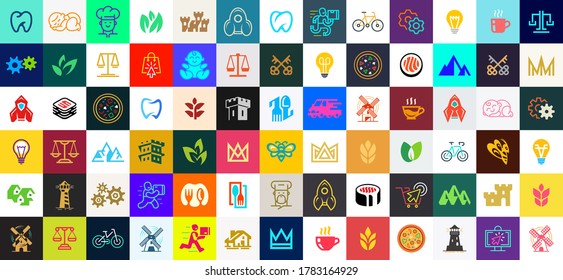 Logos collection. Abstract logos set. Icon design. Template elements
