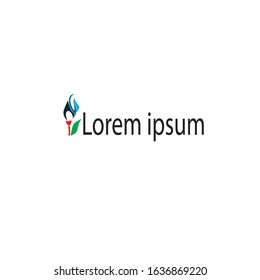 
logos with colored flower bud themes for various brands and companies