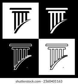 Firmenlogos und Gruppen sind schwarz-weiß