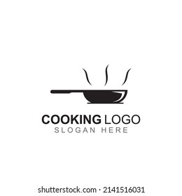 Logos for cooking utensils, cooking pots, spatulas and cooking spoons. Using vector design concepts.