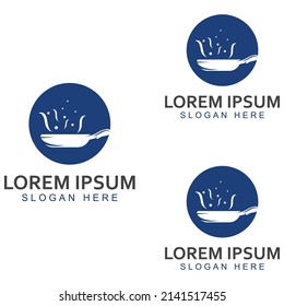 Logos for cooking utensils, cooking pots, spatulas and cooking spoons. Using vector design concepts.