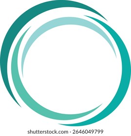 Os logotipos representados são um design abstrato e circular com múltiplas linhas curvas concêntricas ou quase concêntricas dentro de uma forma circular maior.
